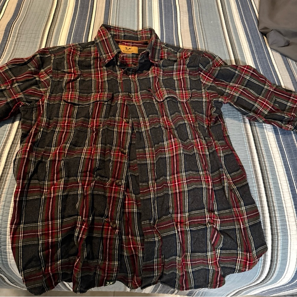 Outdoor Life Red and Black Plaid Shirt